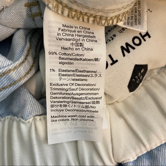 MADEWELL 90"s Paperbag Mom Jeans High Elastic Waist 27 - Picture 8 of 10